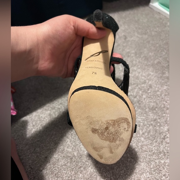 🤩 Brian Atwood Cassiane Black Fringe Heels size 7.5 🤩 - Picture 11 of 15